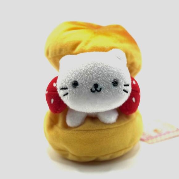 San-X Nyan Nyan Nyanko Cafe Series Cream Puff Cat Plush Doll Toy w/Tag - Picture 1 of 6